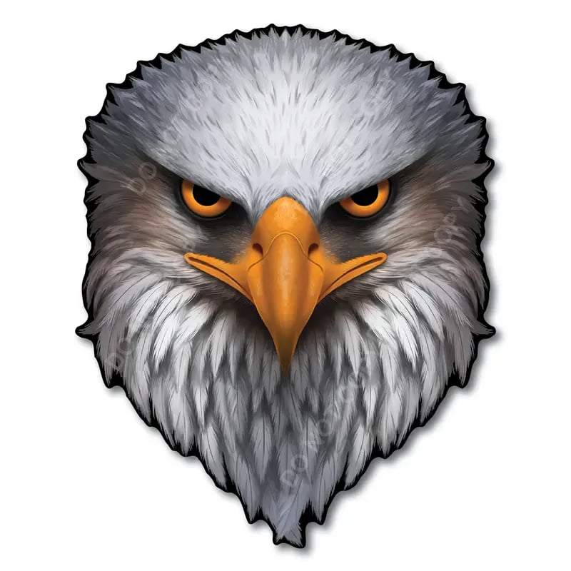 Reflective Eyes Eagle Decal 