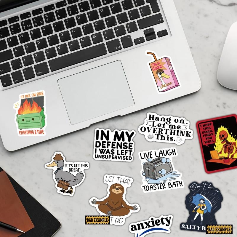 🔥💡130PCS Funny Saying Sticker Pack - Snarky, Sarcastic Bold Humor Vinyl Waterproof Meme stickers for laptop-LuvMyGift.com