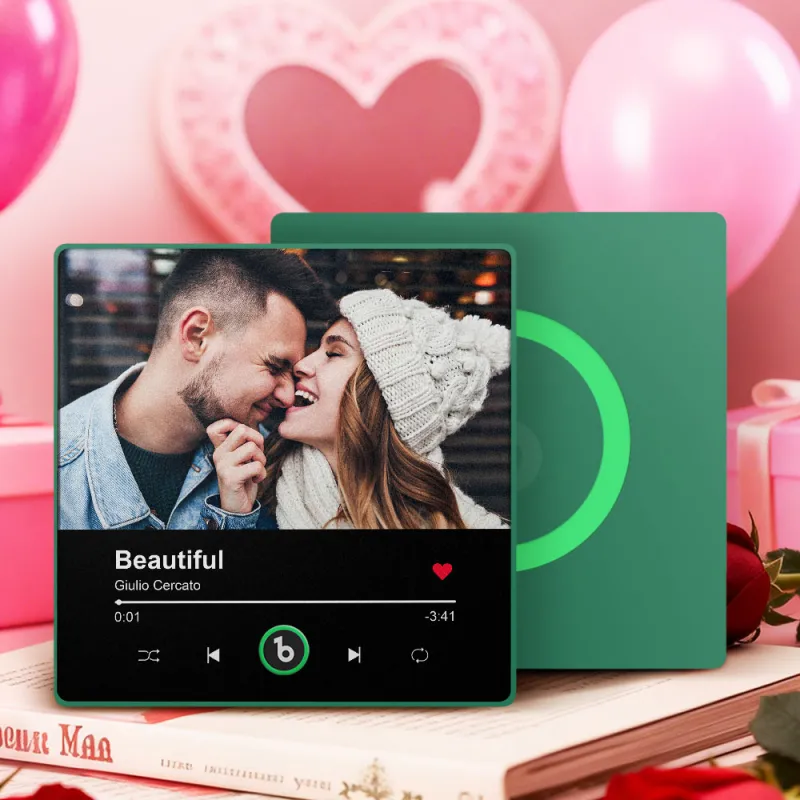 FridgeBeats Framed 4.0 Personalized Music Fridge Magnet with Photo Playable Song Keepsake Gift Valentines Gift for Lover