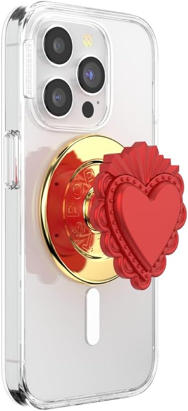 PopSockets Phone Grip for MagSafe, Magnetic Holder, Phone Stand, Heart