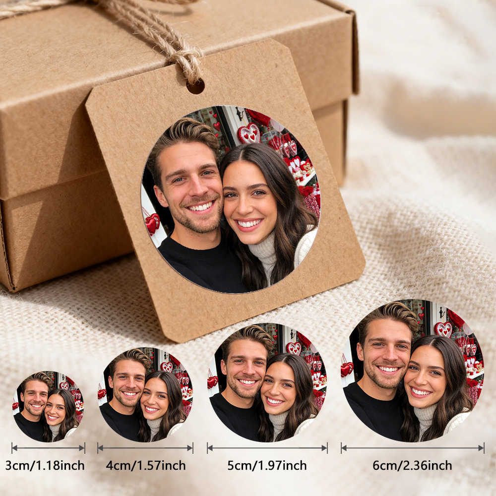 Set of 15 custom photo tag stickers
