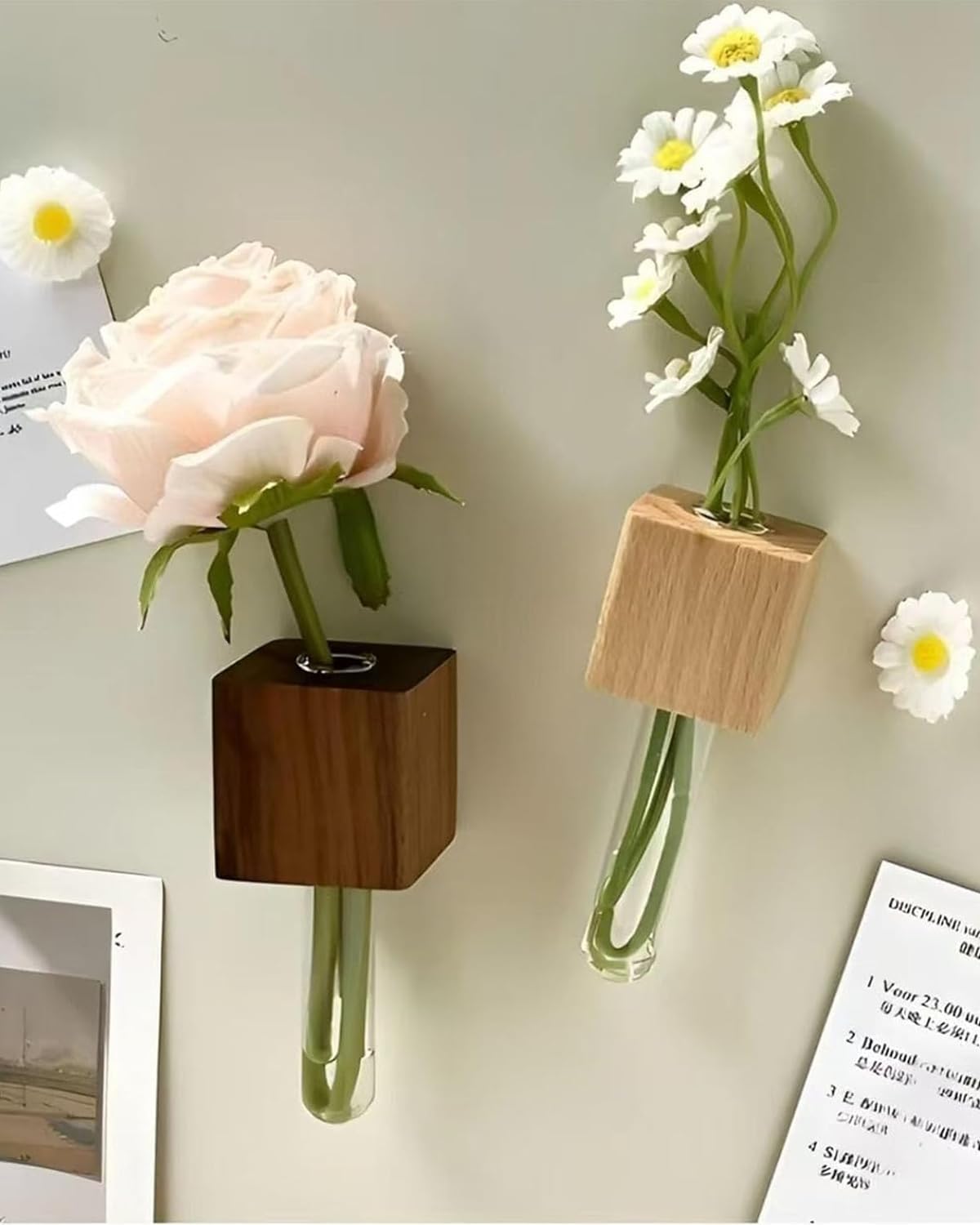 Mini Vase Fridge Magnets, Set of 4 Test Tube Planters