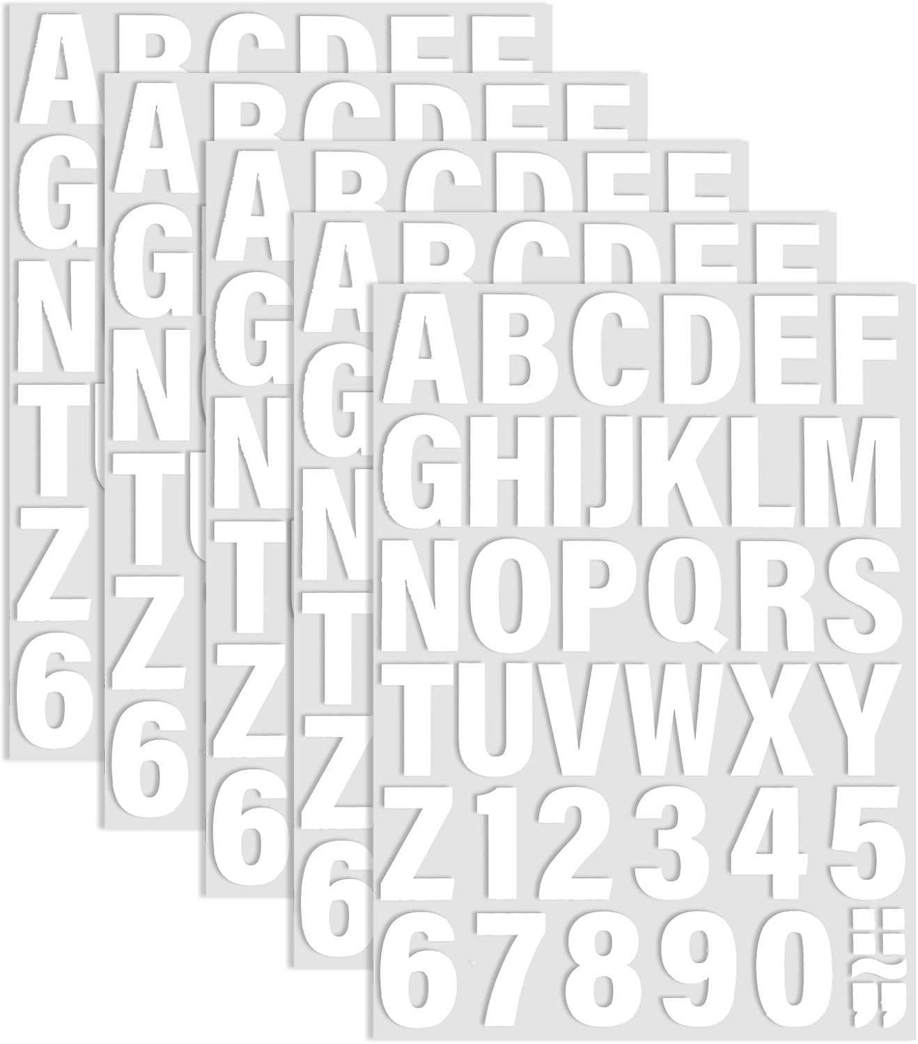 5 Sheets 215 Pieces Iron on Letters and Numbers for Clothing