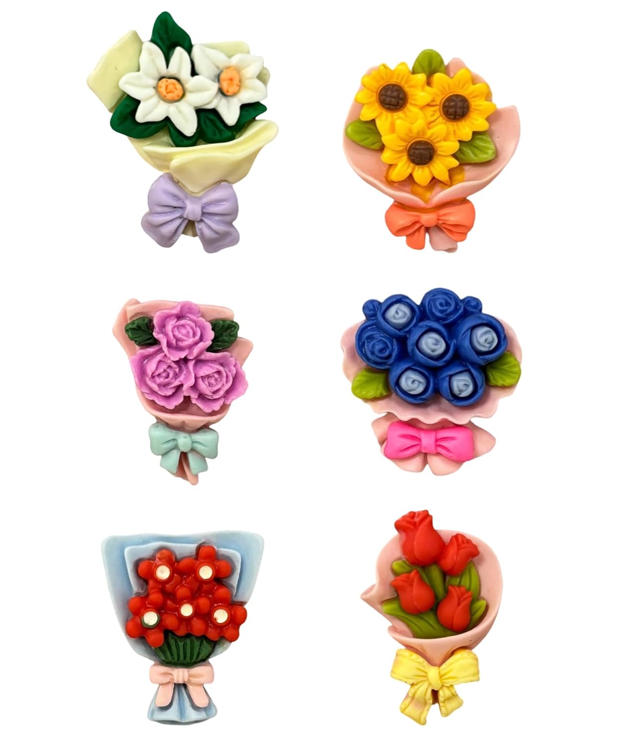 6PCS Mini Flower Vase Fridge Magnet,