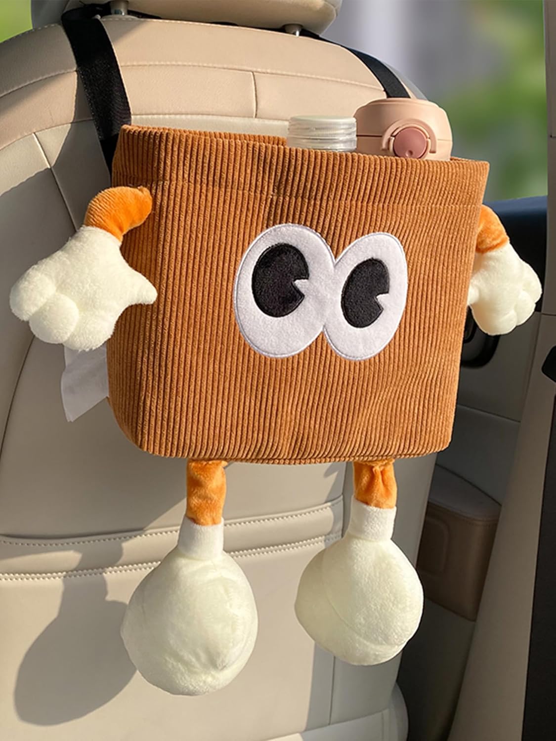 Car Cute 2 in 1 Trash Can with Tissue Holder Box