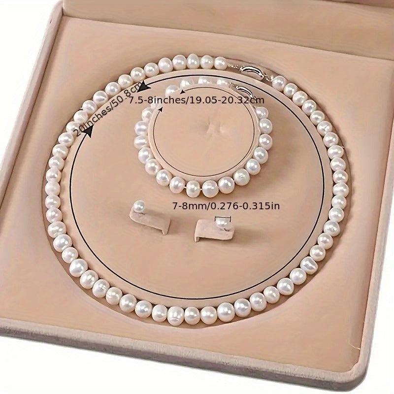Fashionable Freshwater Pearls Jewelry Set for Women