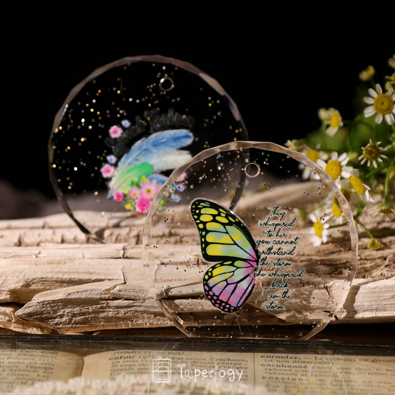 Tona Butterfly Affirmations Crystal Rub-on Stickers