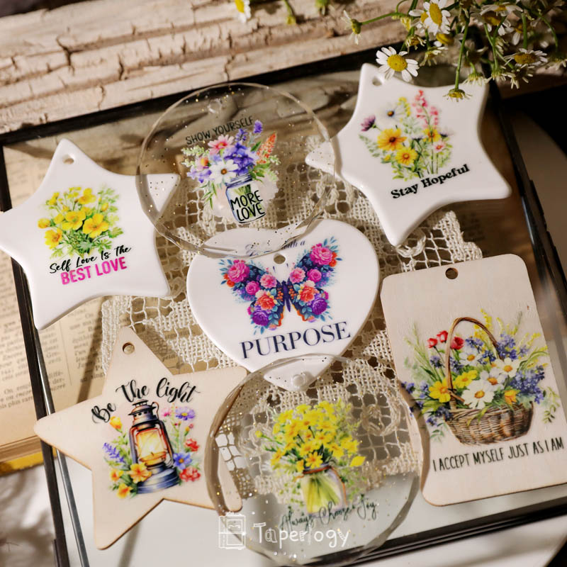 Tona Butterfly Affirmations Crystal Rub-on Stickers