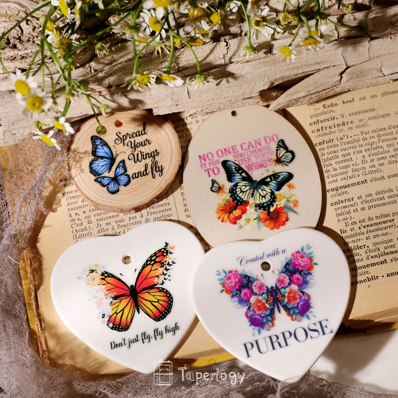 Tona Butterfly Affirmations Crystal Rub-on Stickers