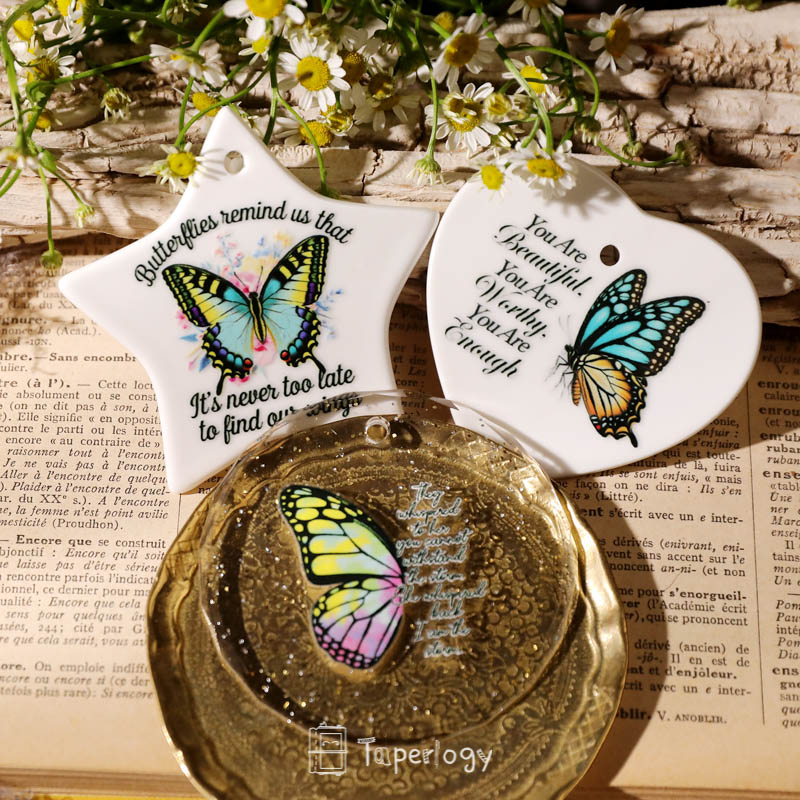 Tona Butterfly Affirmations Crystal Rub-on Stickers