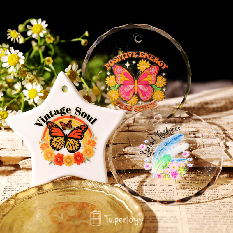 Tona Butterfly Affirmations Crystal Rub-on Stickers