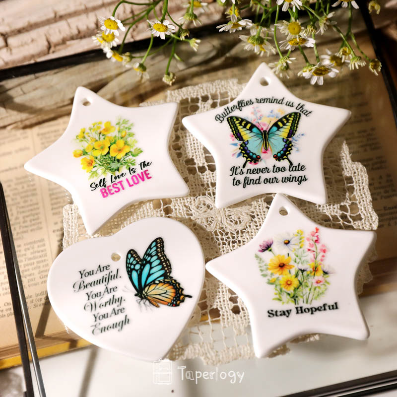 Tona Butterfly Affirmations Crystal Rub-on Stickers