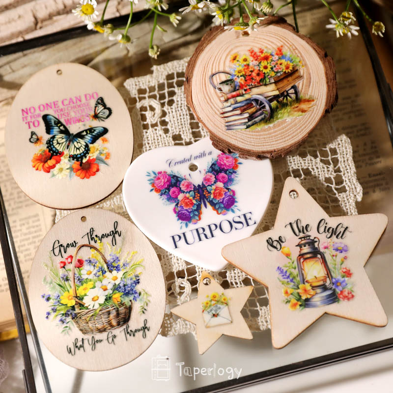 Tona Butterfly Affirmations Crystal Rub-on Stickers