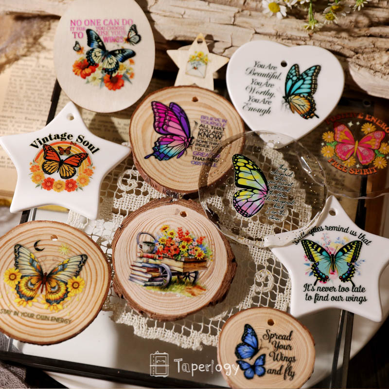 Tona Butterfly Affirmations Crystal Rub-on Stickers