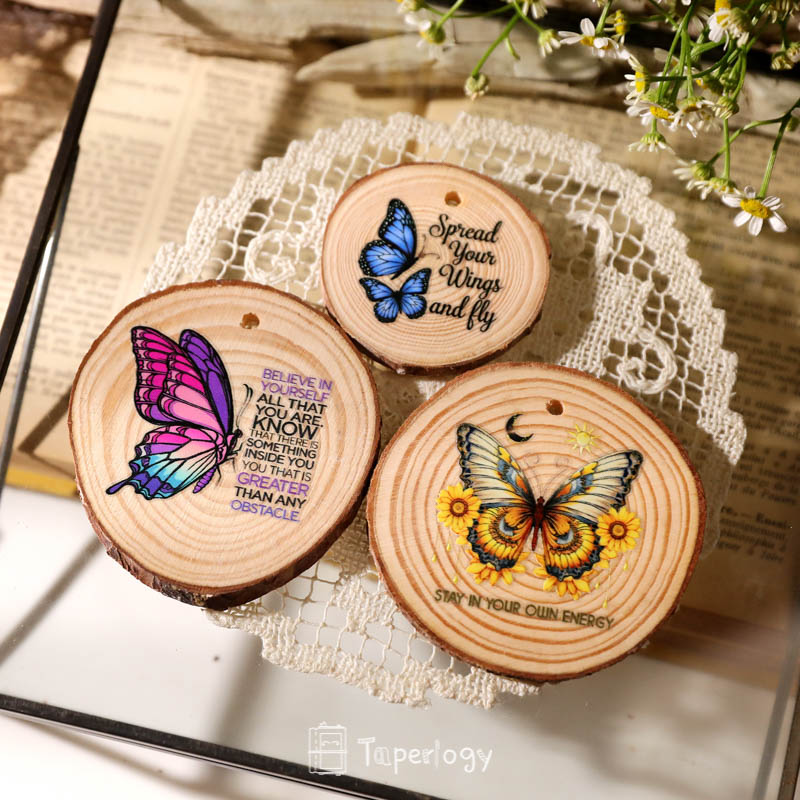 Tona Butterfly Affirmations Crystal Rub-on Stickers