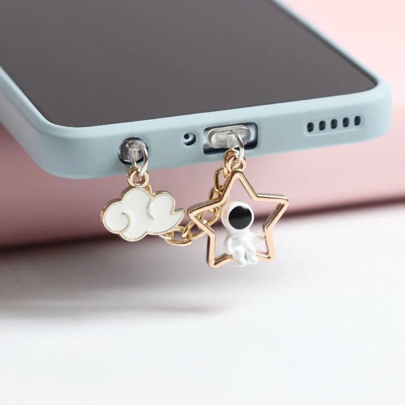 Astronaut Dust Plug Charm Cute Charge Port Anti Dust Plug Kawaii Usb 