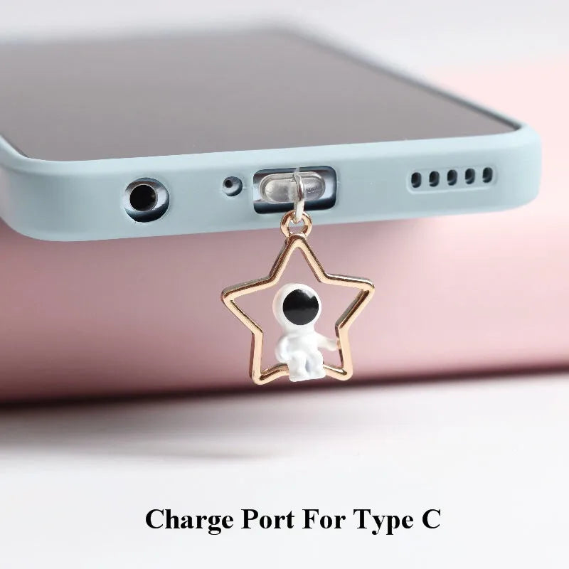 Astronaut Dust Plug Charm Cute Charge Port Anti Dust Plug Kawaii Usb 