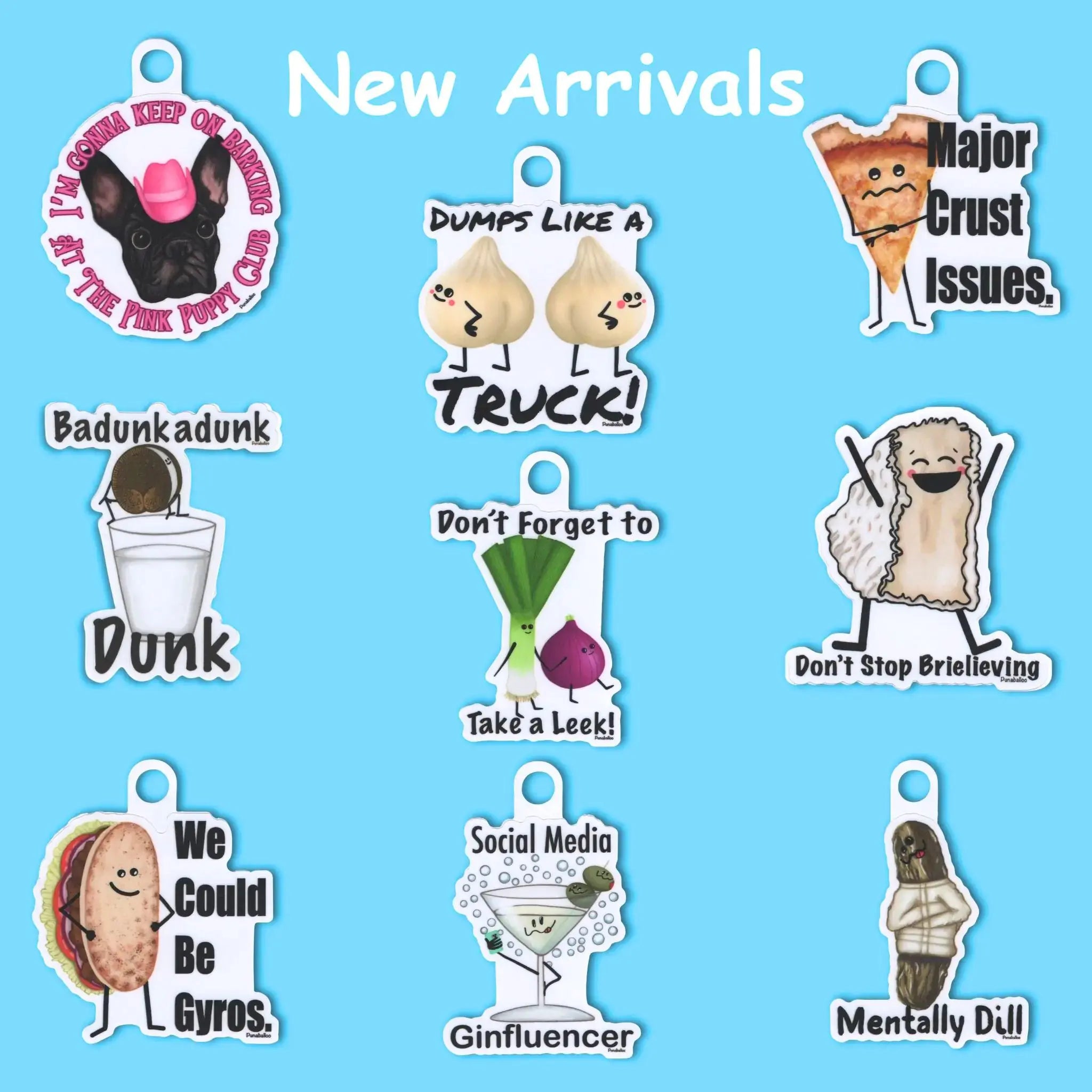 “Choose Your Favorites” Sticker Pack – Funny Hand-Drawn Punny Vinyl Stickers