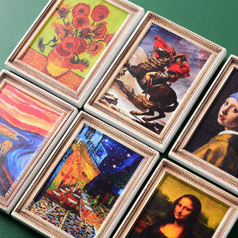 Collectible Resin Fridge Magnets with Portrait Images, Creative Home Decor, Magnetic Stickers, Gift