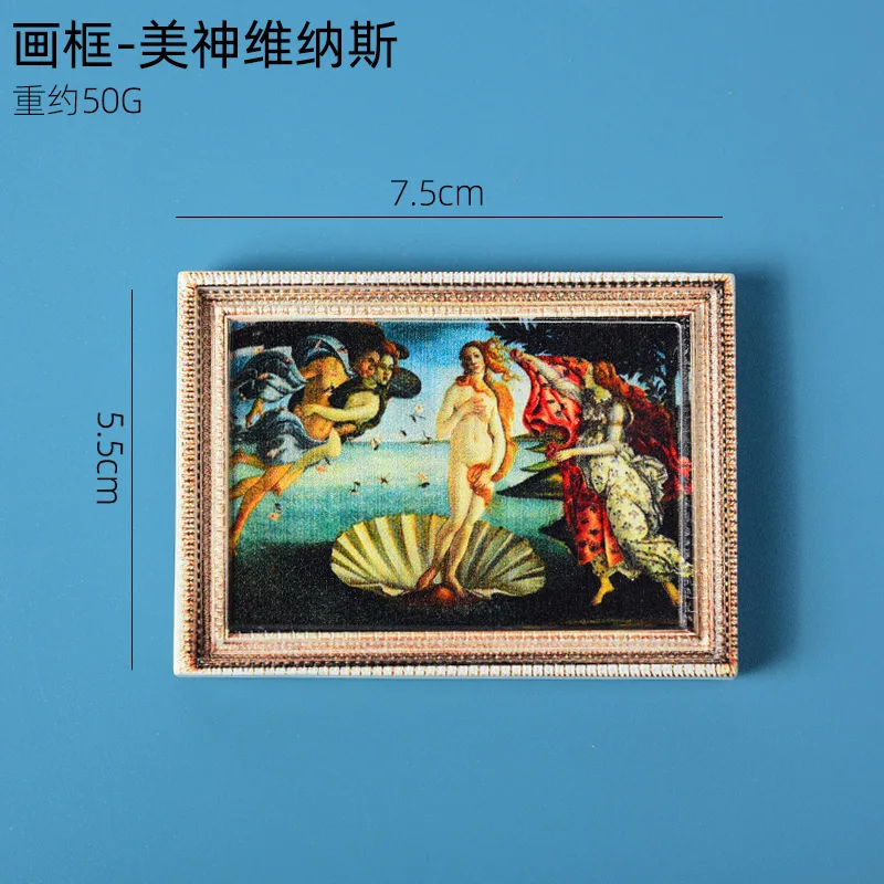 Collectible Resin Fridge Magnets with Portrait Images, Creative Home Decor, Magnetic Stickers, Gift