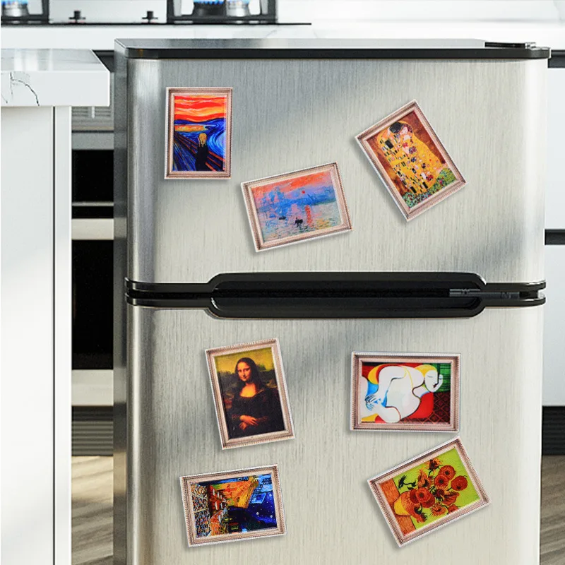 Collectible Resin Fridge Magnets with Portrait Images, Creative Home Decor, Magnetic Stickers, Gift