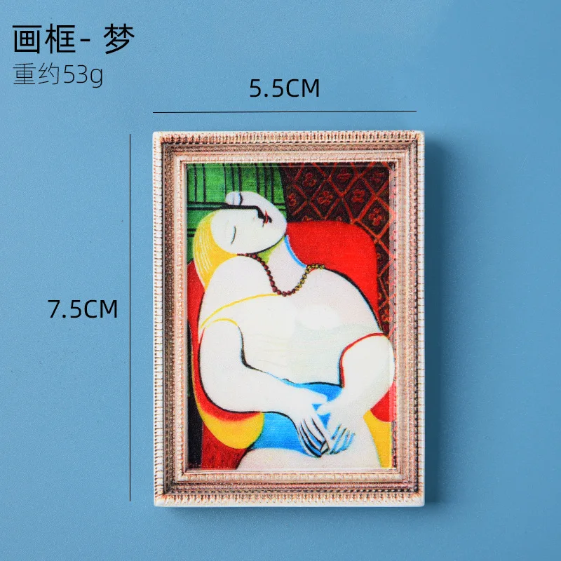 Collectible Resin Fridge Magnets with Portrait Images, Creative Home Decor, Magnetic Stickers, Gift