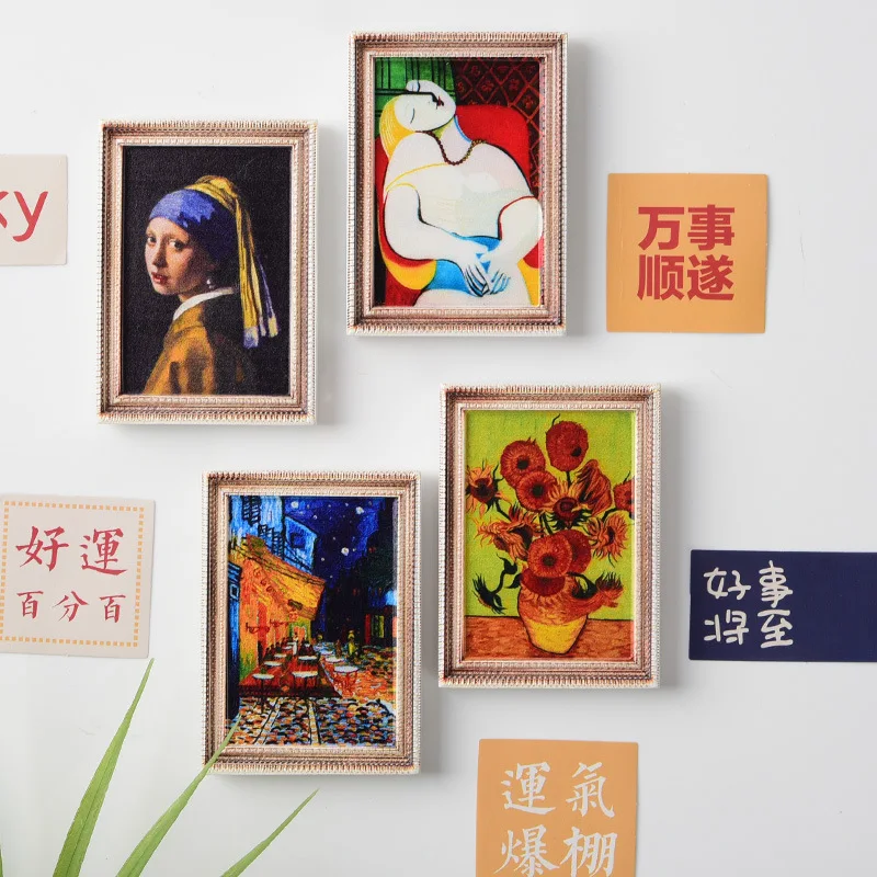 Collectible Resin Fridge Magnets with Portrait Images, Creative Home Decor, Magnetic Stickers, Gift