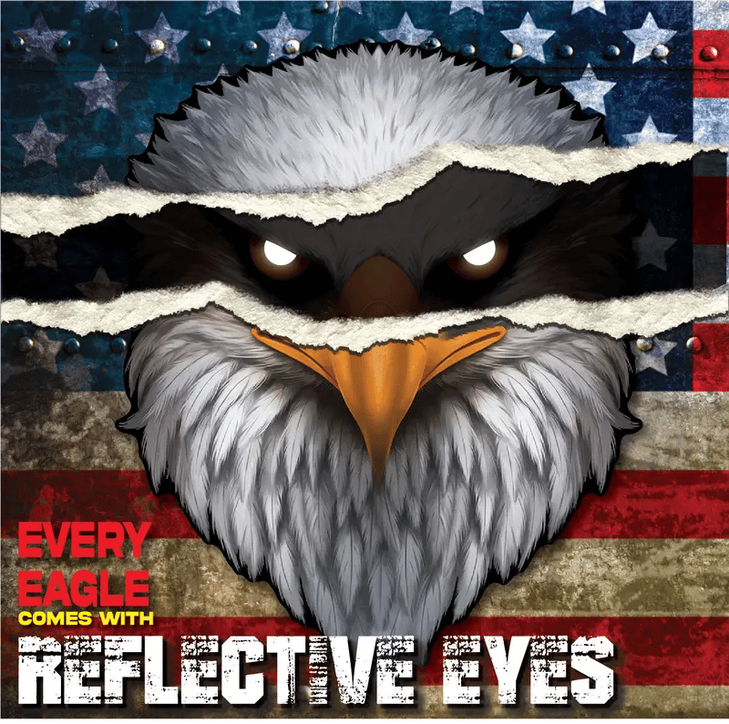 Reflective Eyes Eagle Decal 