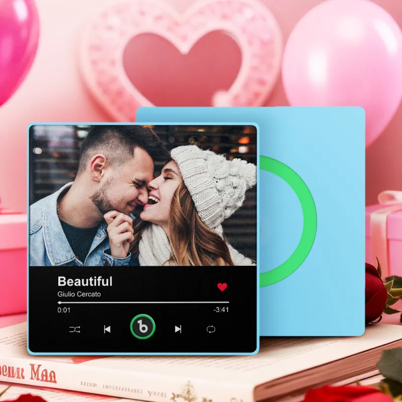 FridgeBeats Framed 4.0 Personalized Music Fridge Magnet with Photo Playable Song Keepsake Gift Valentines Gift for Lover