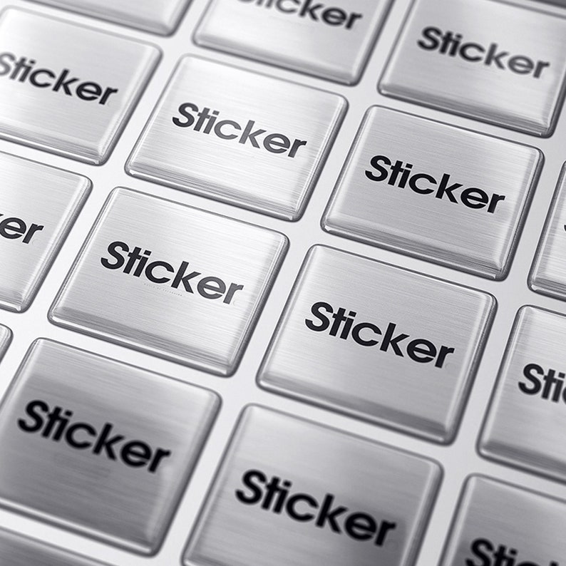100 - 1000 Custom Sticker Epoxy Personalized Labels