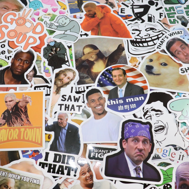  Internet funny DIY stickers for hydroflask laptop luggage