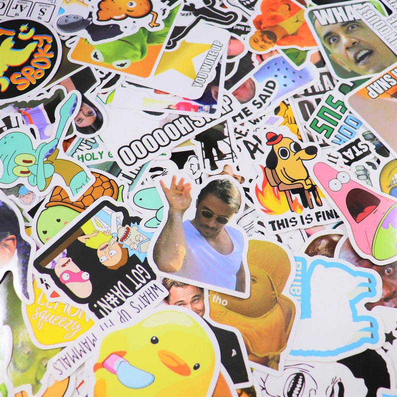  Internet funny DIY stickers for hydroflask laptop luggage