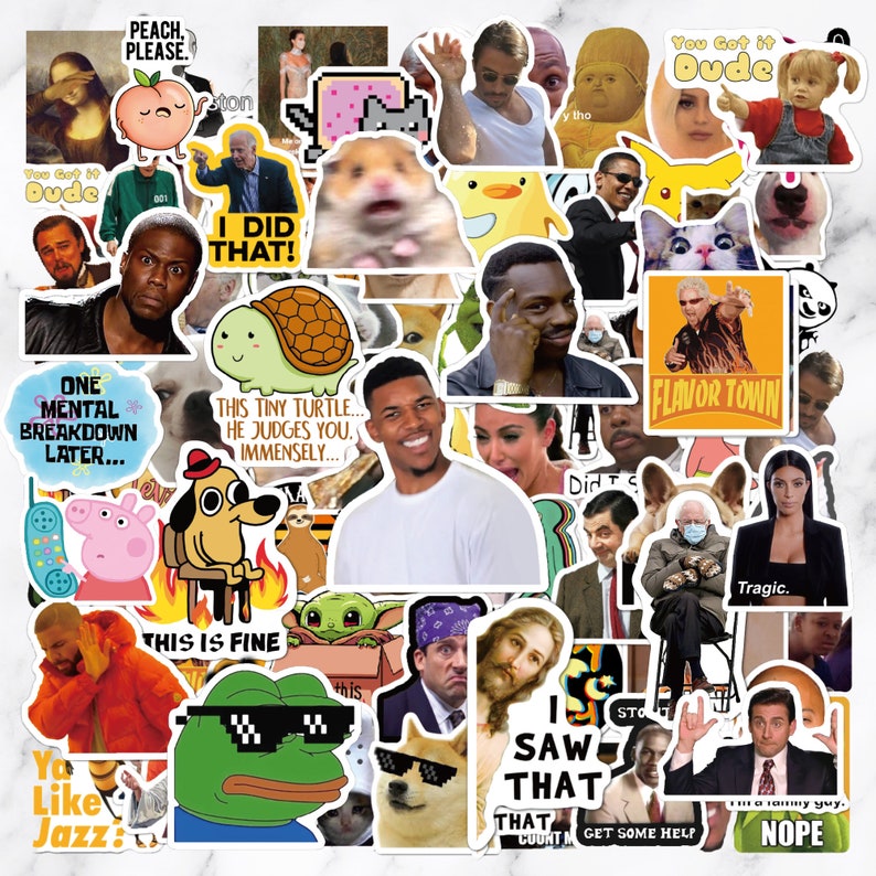  Internet funny DIY stickers for hydroflask laptop luggage