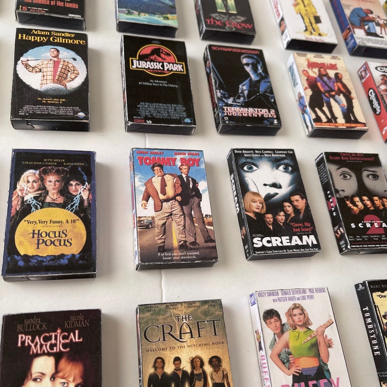 Retro VHS 90's Movies Mini Magnets 