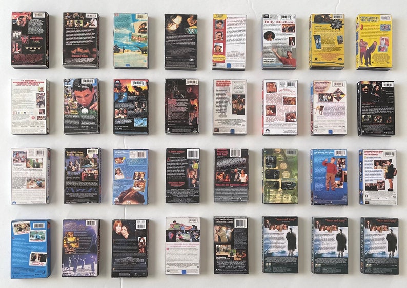Retro VHS 90's Movies Mini Magnets 