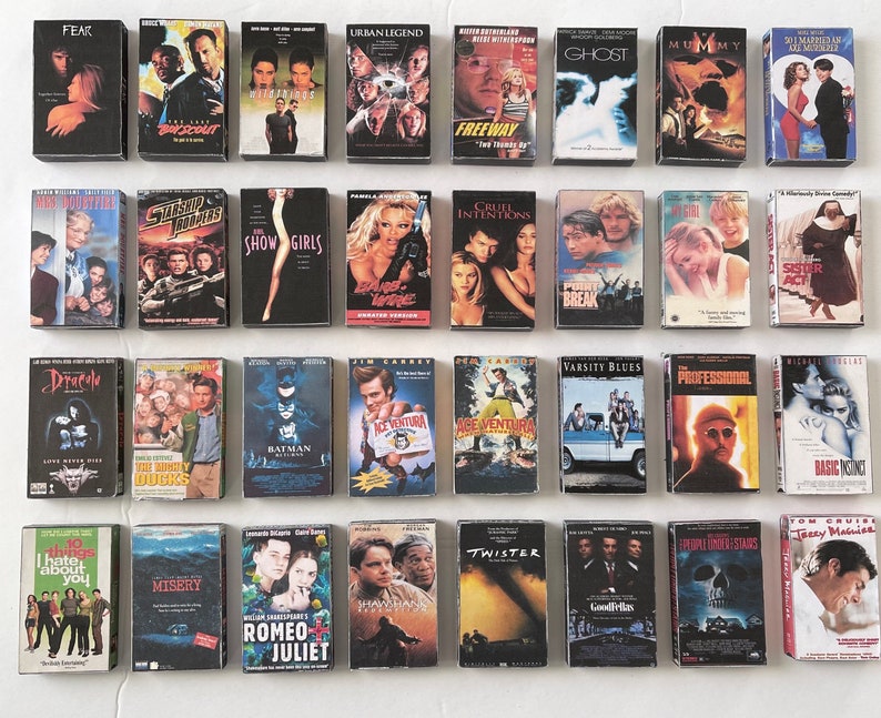 Retro VHS 90's Movies Mini Magnets 