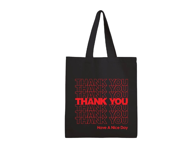 Eco Friendly Tote Bag, Thank You Tote Bag, 