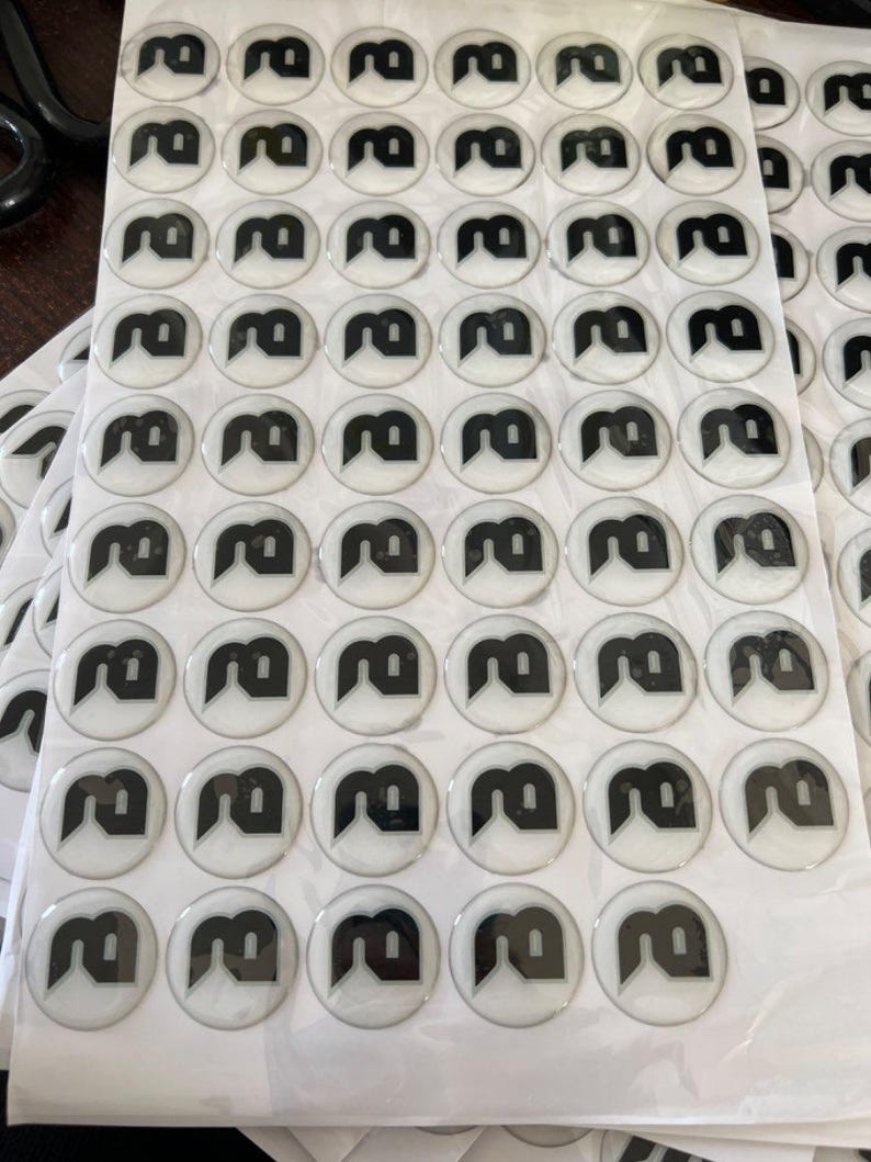 100 - 1000 Custom Sticker Epoxy Personalized Labels