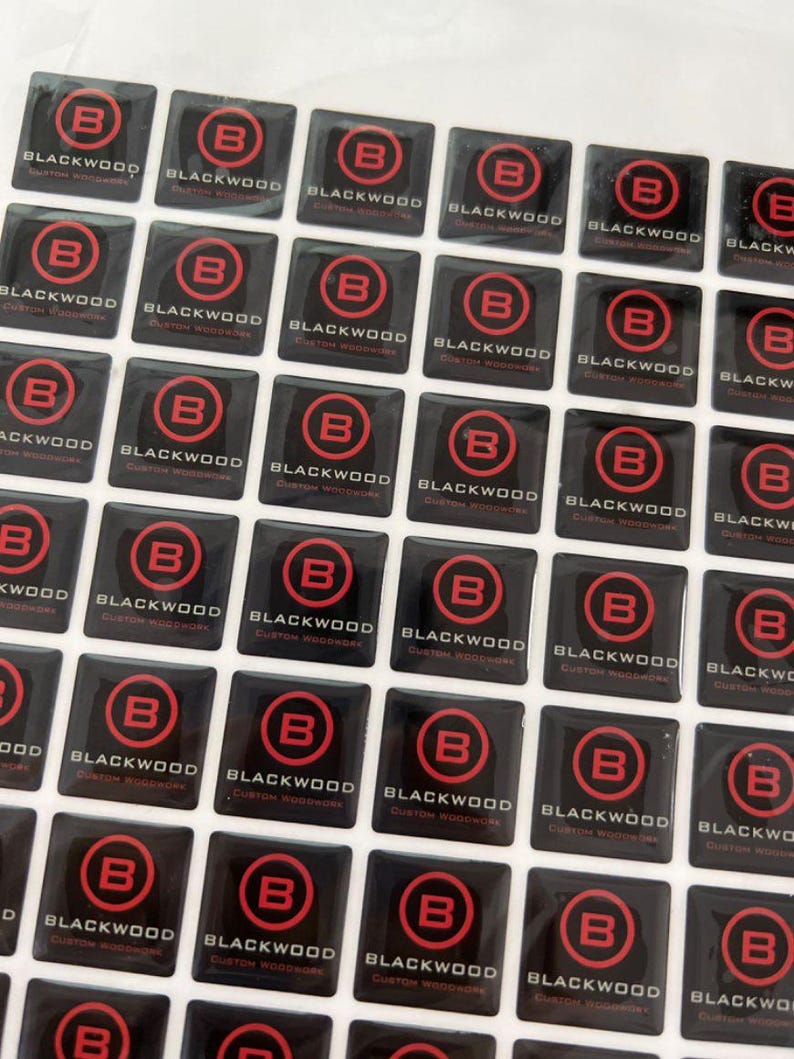 100 - 1000 Custom Sticker Epoxy Personalized Labels