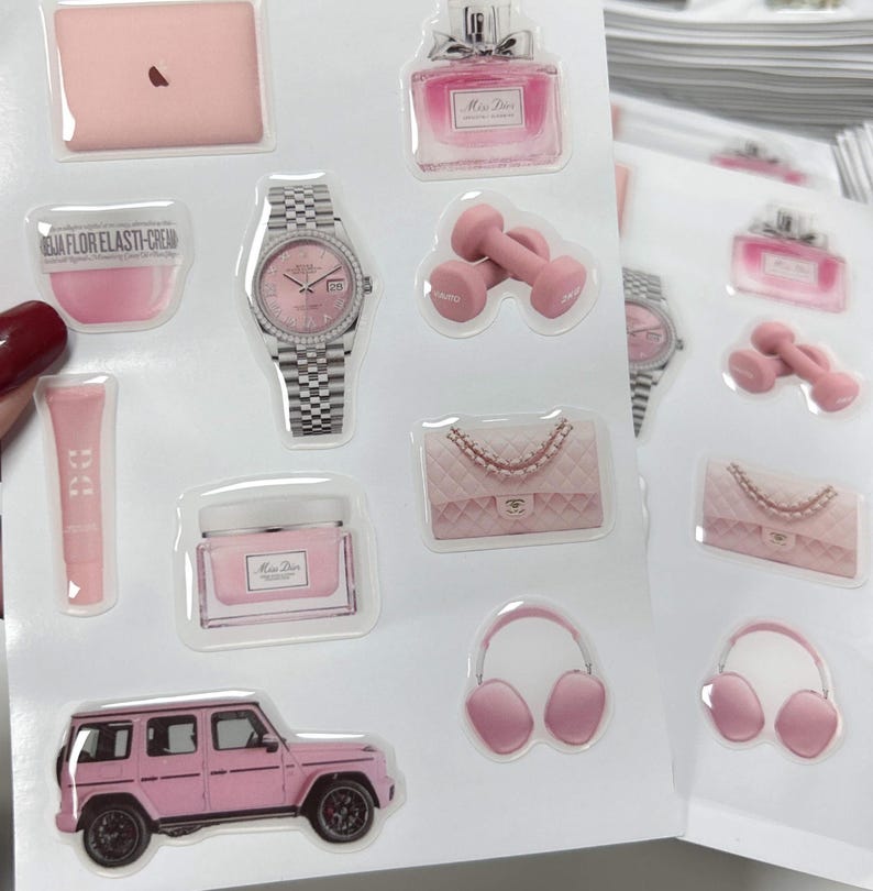 3D Epoxy Vinyl Stickers: Waterproof Glossy Decals for Laptop, Journal