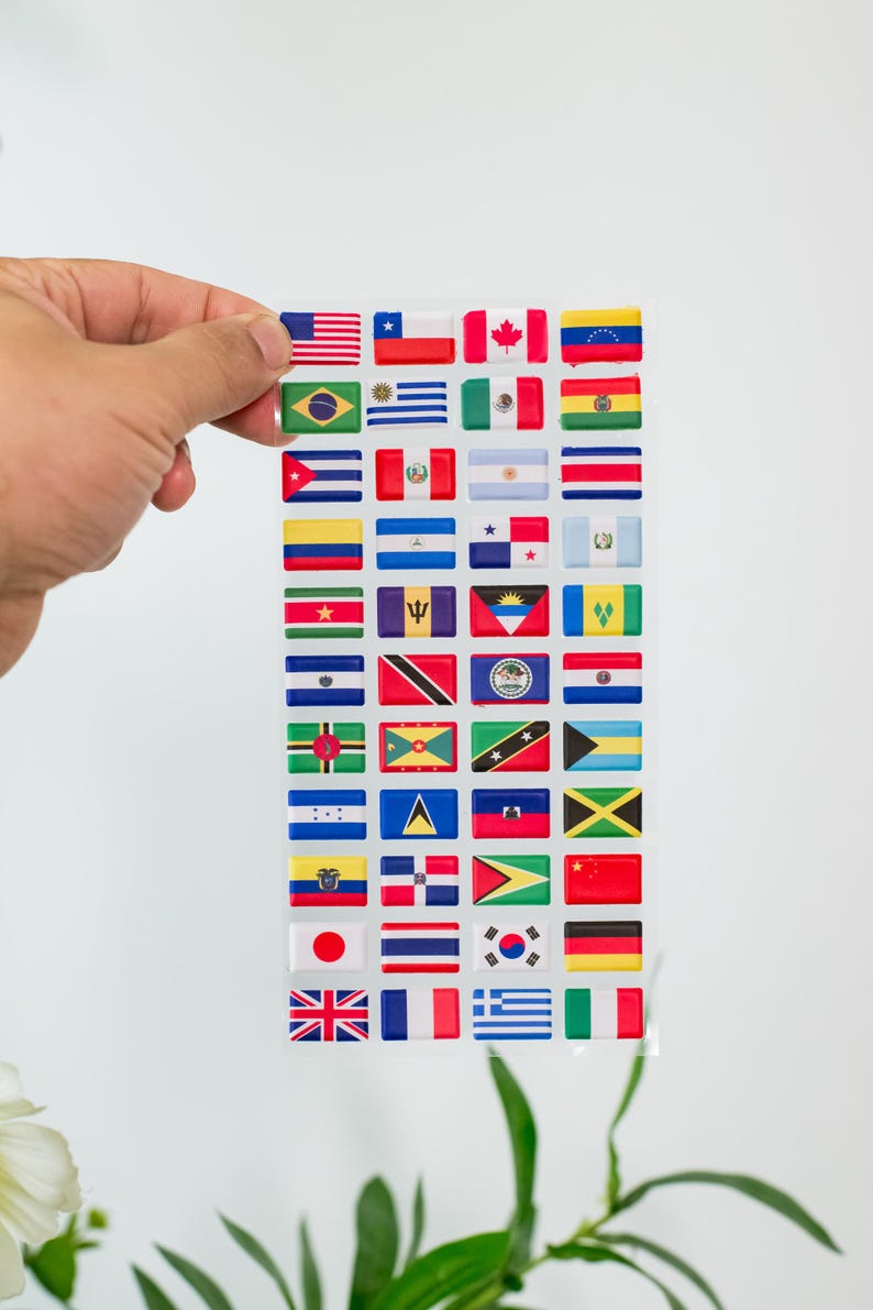 3D Bubble Flag Stickers 