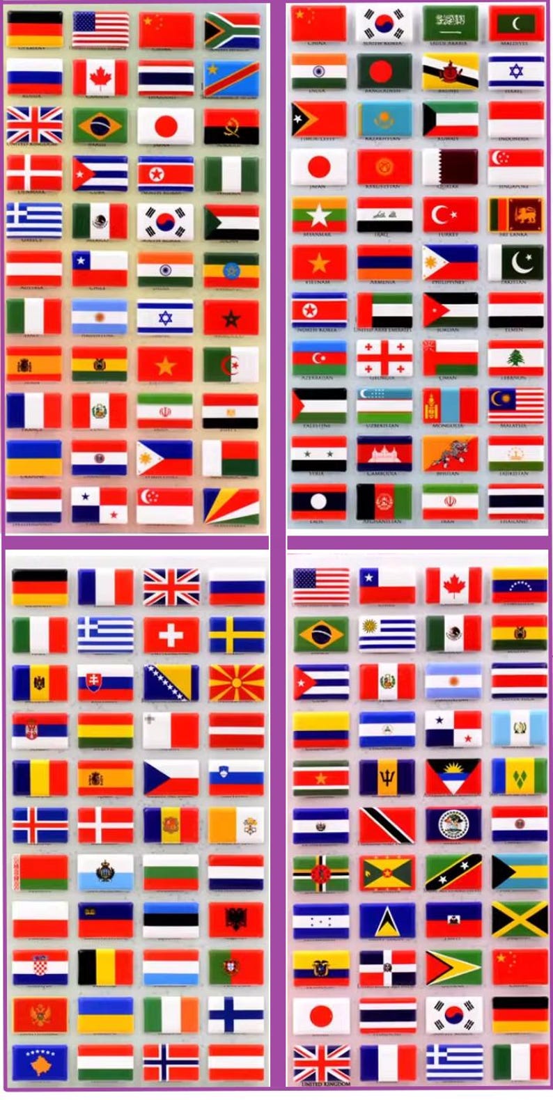 3D Bubble Flag Stickers 