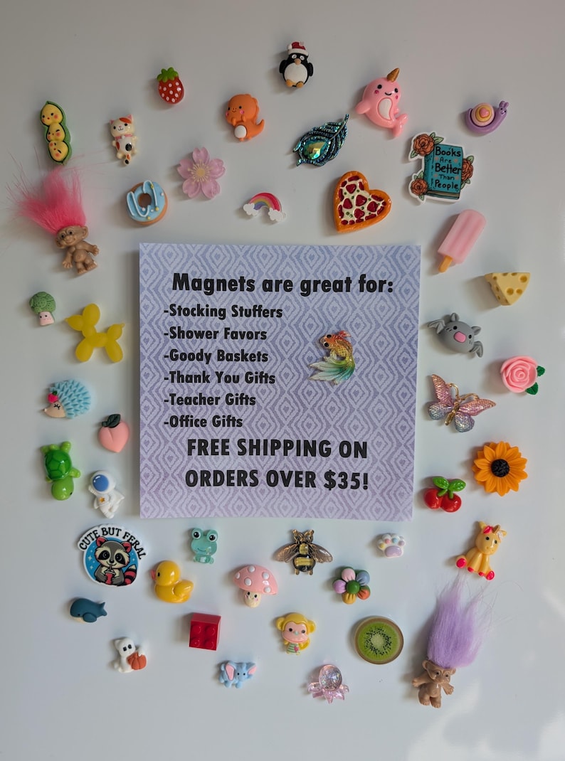 Conversation Heart Magnets - Set of 6