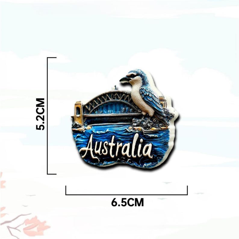 Hand Painted Australia Fridge Magnet