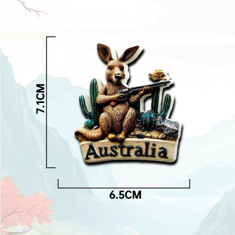 Hand Painted Australia Fridge Magnet