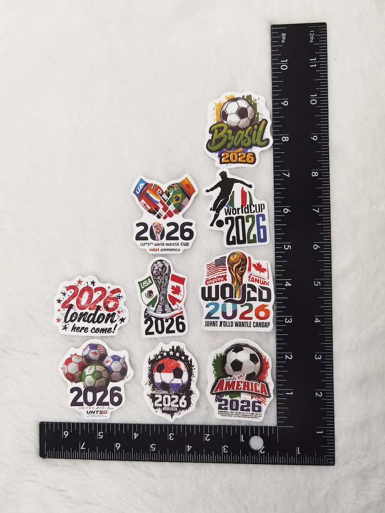 World Cup Themed Exquisite Stickers, All Unique (1 Set of 50 Pieces).