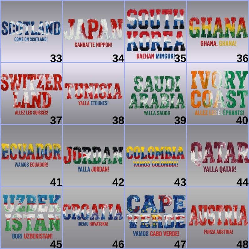 World Cup 2026 Countries DTF Transfer