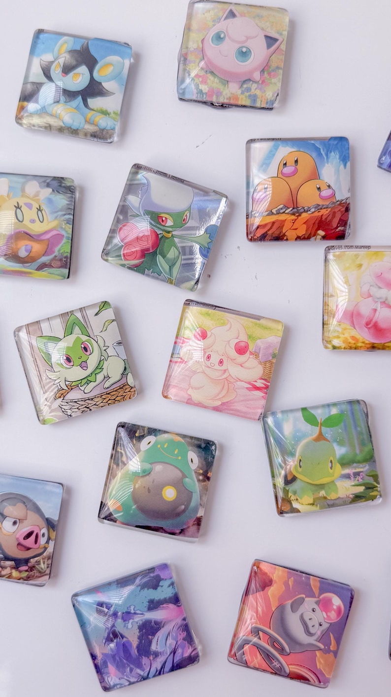Upcycled Trading Card Magnet: Handmade Fridge Decor, Gift for Gamers