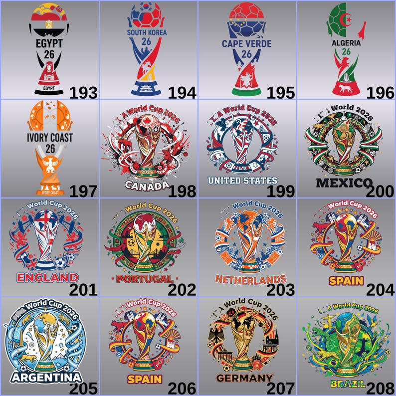 World Cup 2026 Countries DTF Transfer