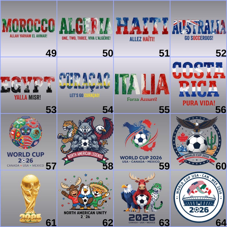 World Cup 2026 Countries DTF Transfer